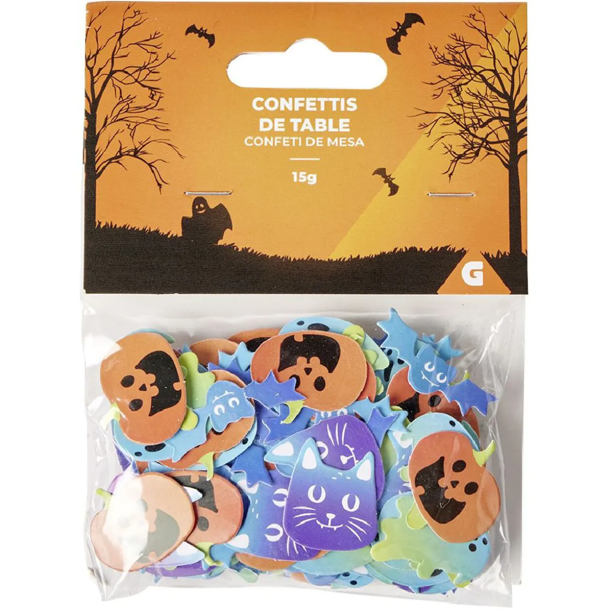 Confettis de table citrouille Halloween 15g
