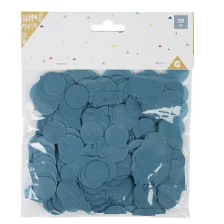 Confettis en papier rond bleu ø 2 cm