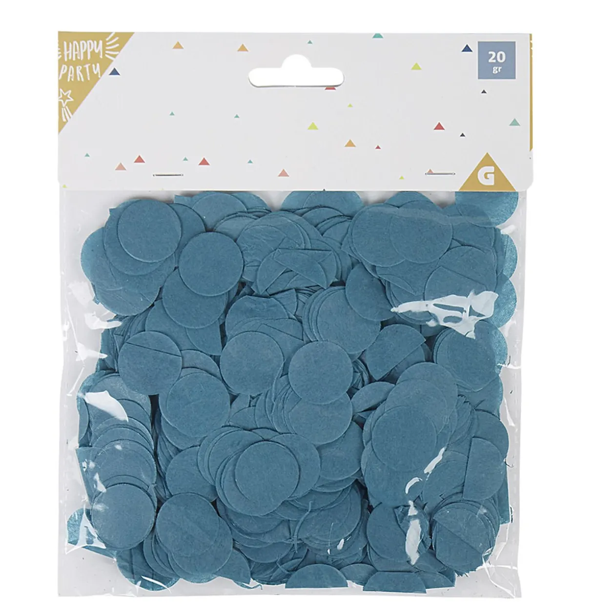 Confettis en papier rond bleu ø 2 cm