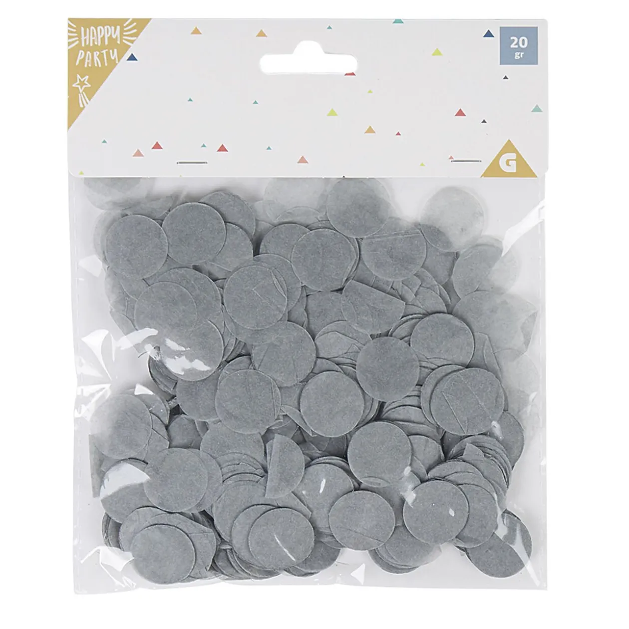 Confettis en papier rond gris ø 2 cm