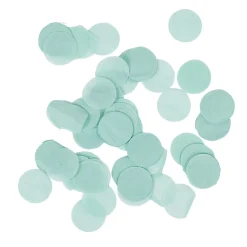 Confettis en papier rond vert d'eau ø 2 cm