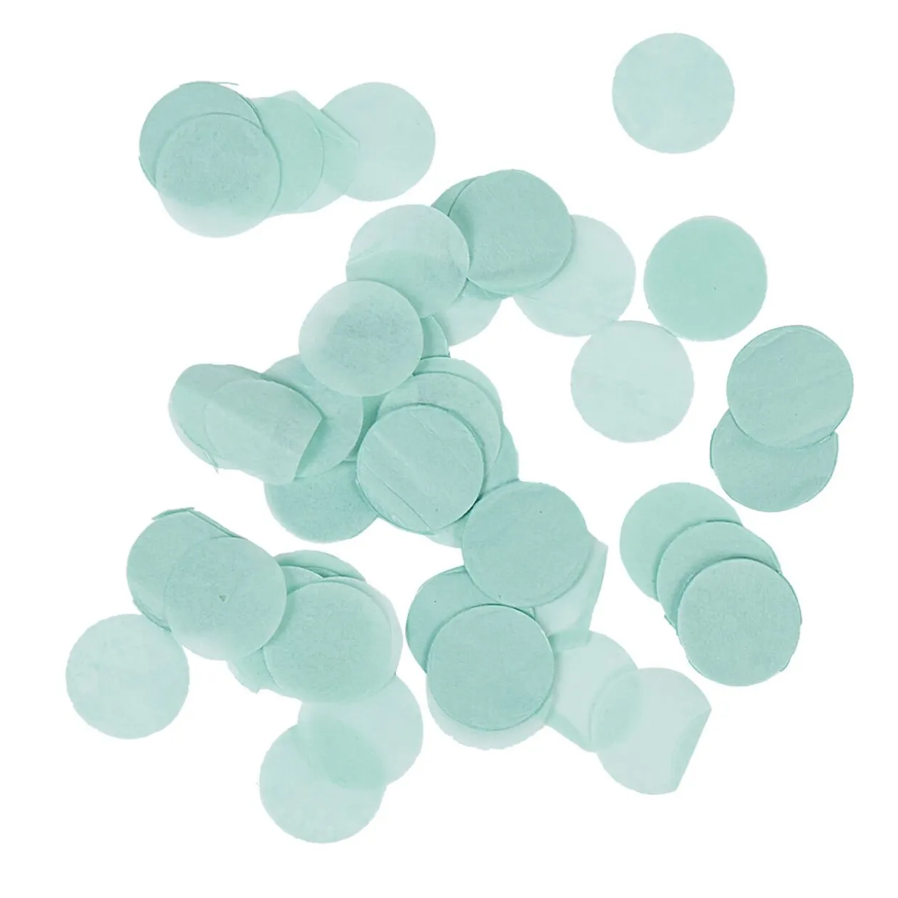 Confettis en papier rond vert d'eau ø 2 cm
