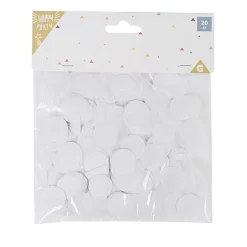 Confettis en papier rond blanc ø 2 cm