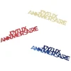 Confettis Joyeux anniversaire blanc, rouge et doré