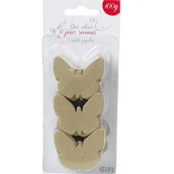 Confettis papillon doré en papier