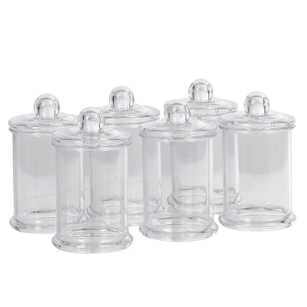 Contenant forme bonbonnière en plastique x6