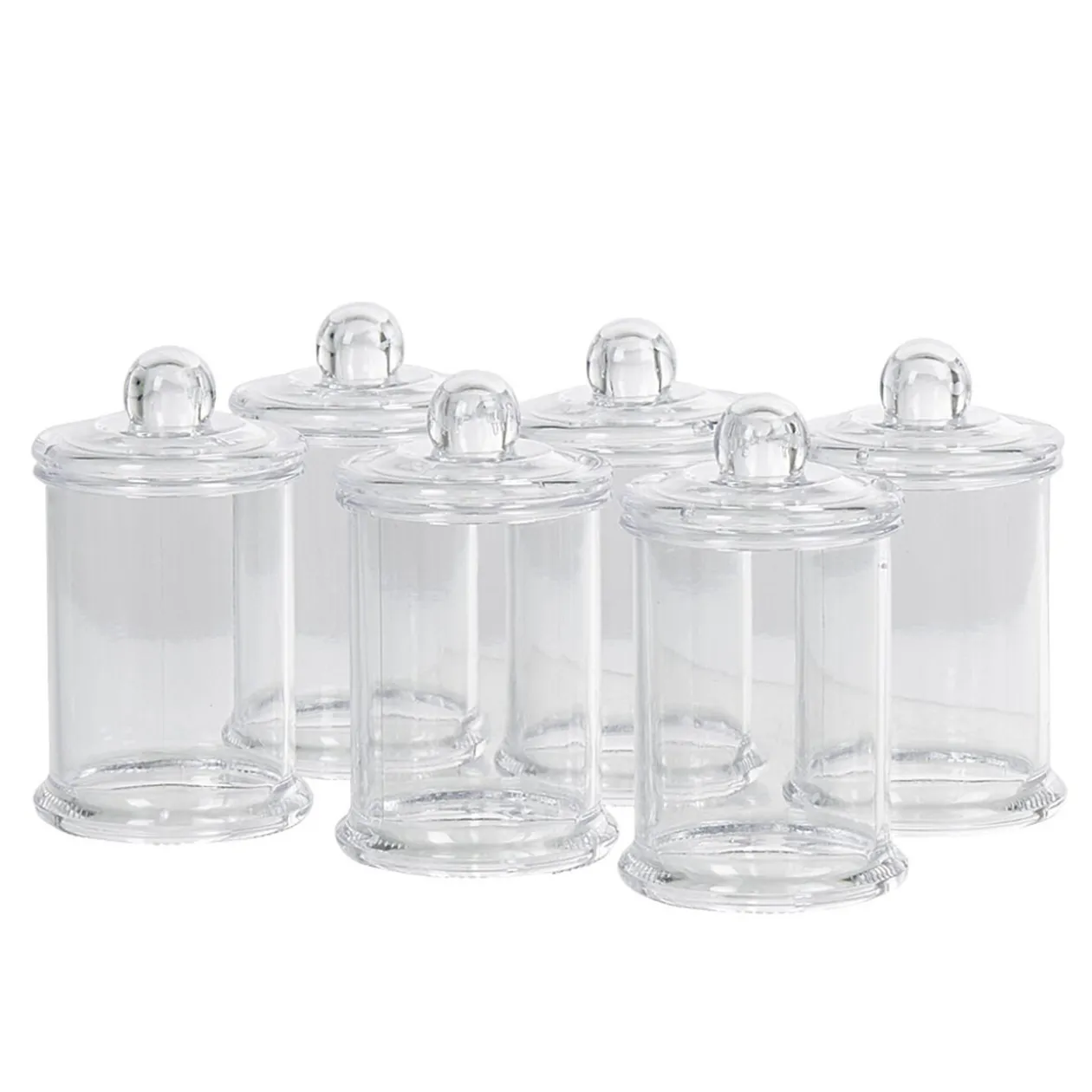 Contenant forme bonbonnière en plastique x6