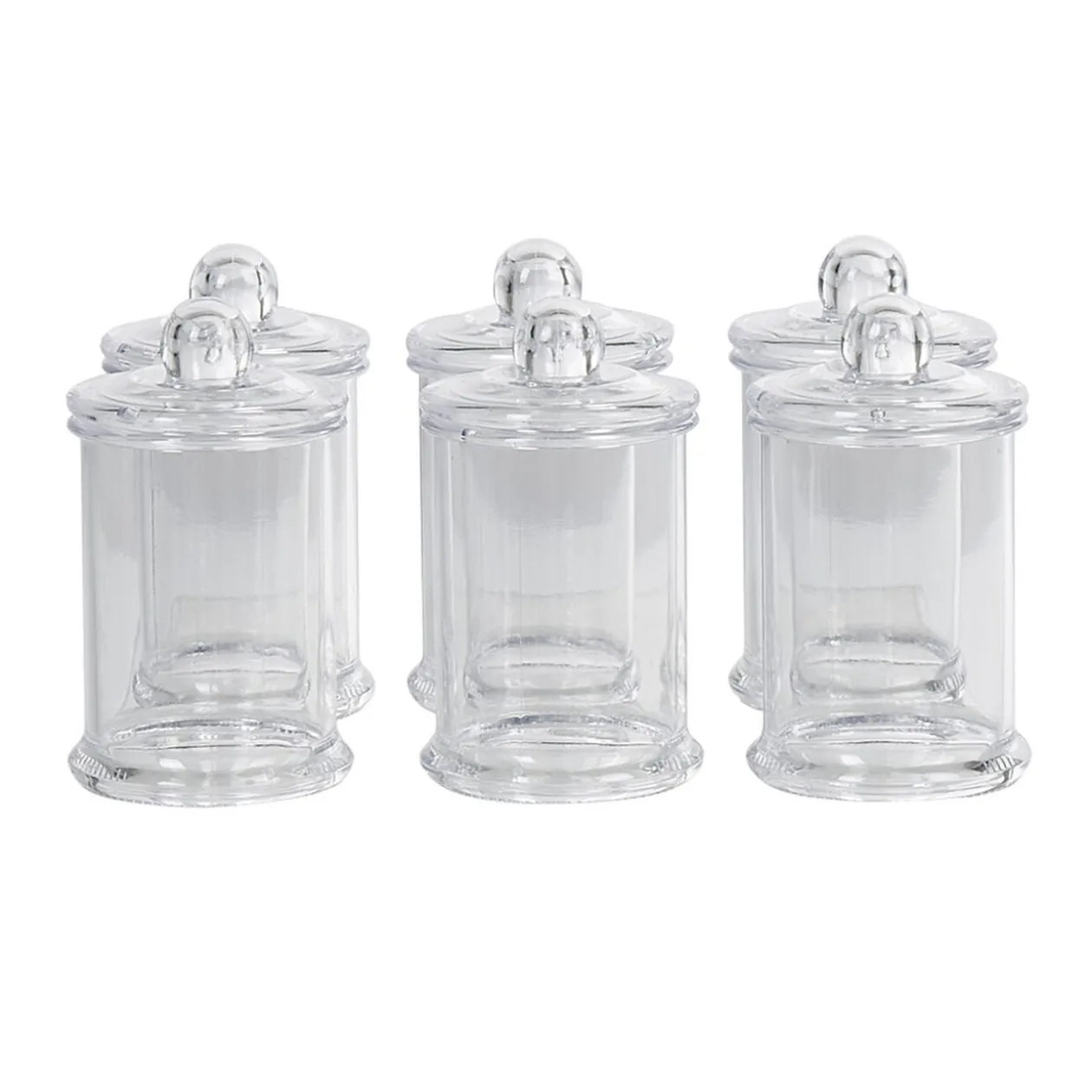 Contenant forme bonbonnière en plastique x6