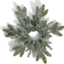 Couronne de Noël enneigée forme flocon de neige Ø40cm