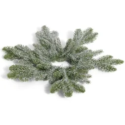 Couronne de Noël enneigée forme flocon de neige Ø40cm