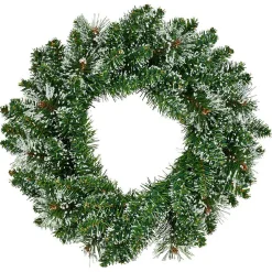 Couronne de Noël sapin floquée neige