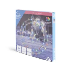 Couronne lumineuse flocon de neige 72LED multicolore Ø32cm