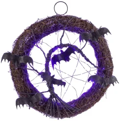Couronne lumineuse Halloween décor chauve souris