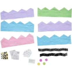 Crackers cotillons de fête argenté et doré 6 personnes