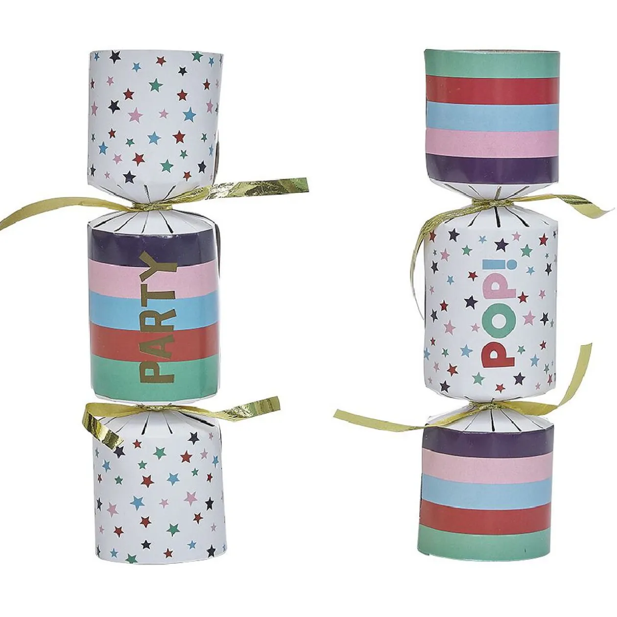 Crackers cotillons de fête multicolore 6 personnes