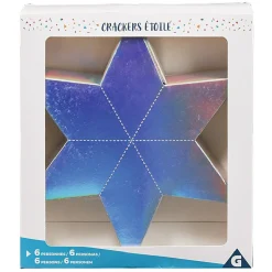 Crackers forme étoile argentée x6
