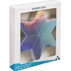 Crackers forme étoile argentée x6