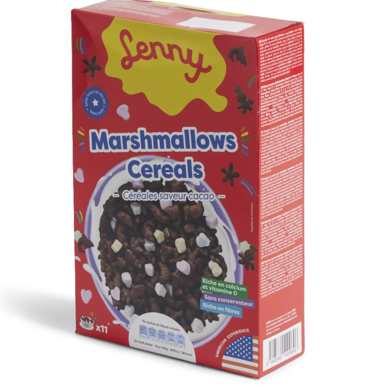 Céréales Lenny au cacao avec marshmallows 325gr