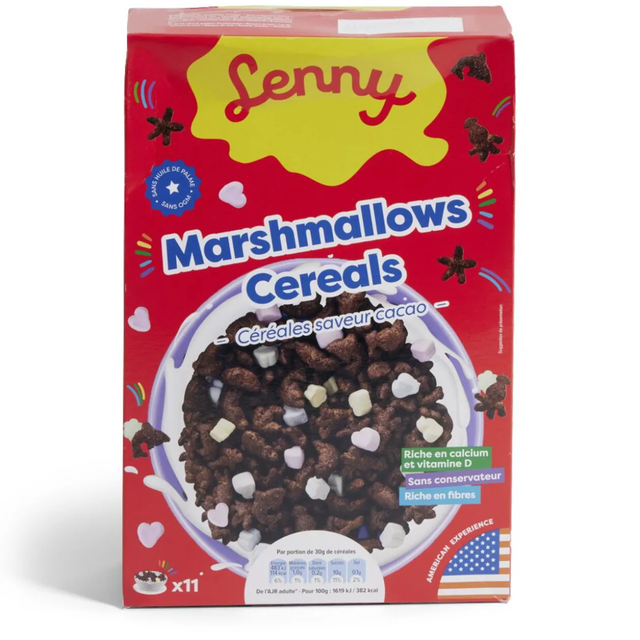 Céréales Lenny au cacao avec marshmallows 325gr
