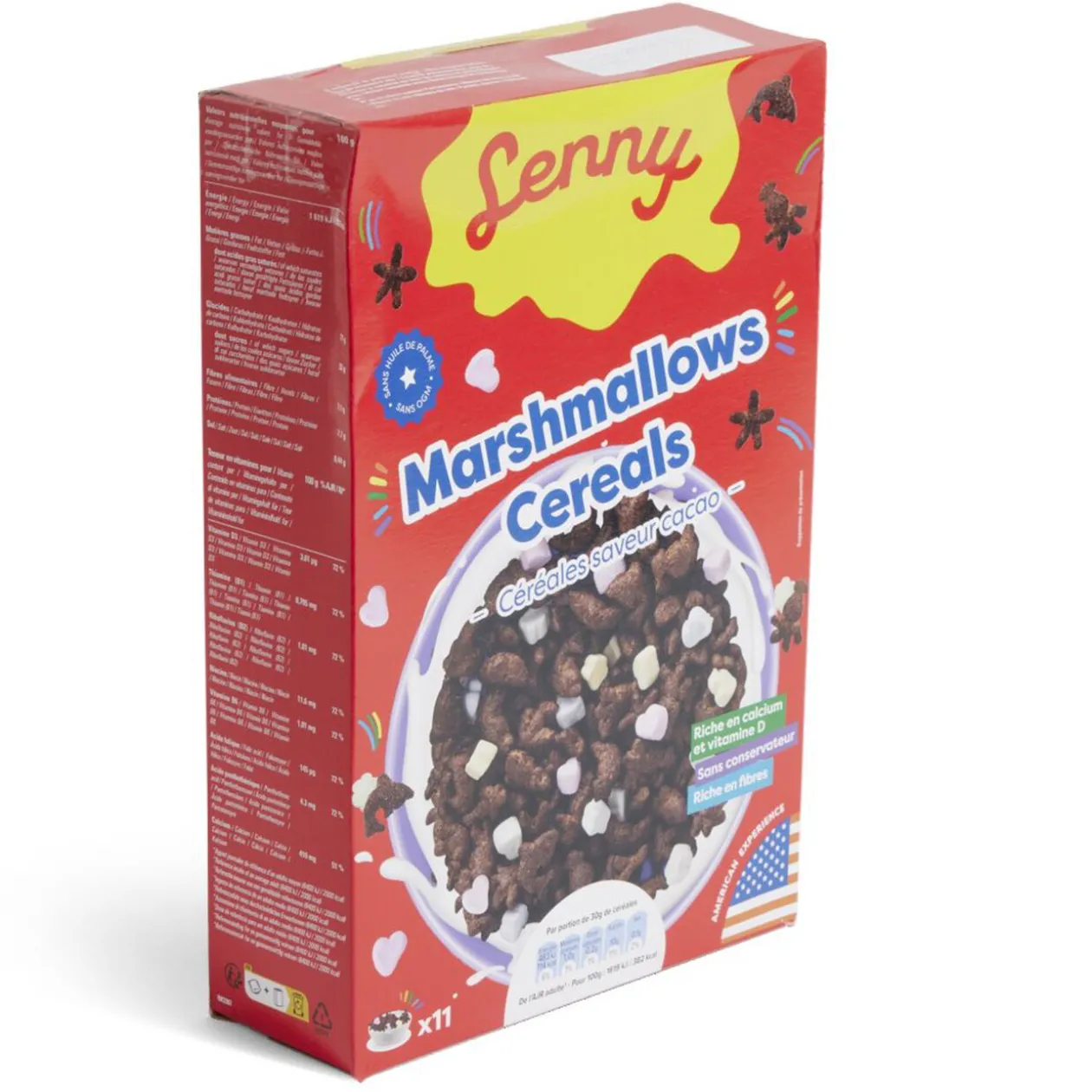 Céréales Lenny au cacao avec marshmallows 325gr