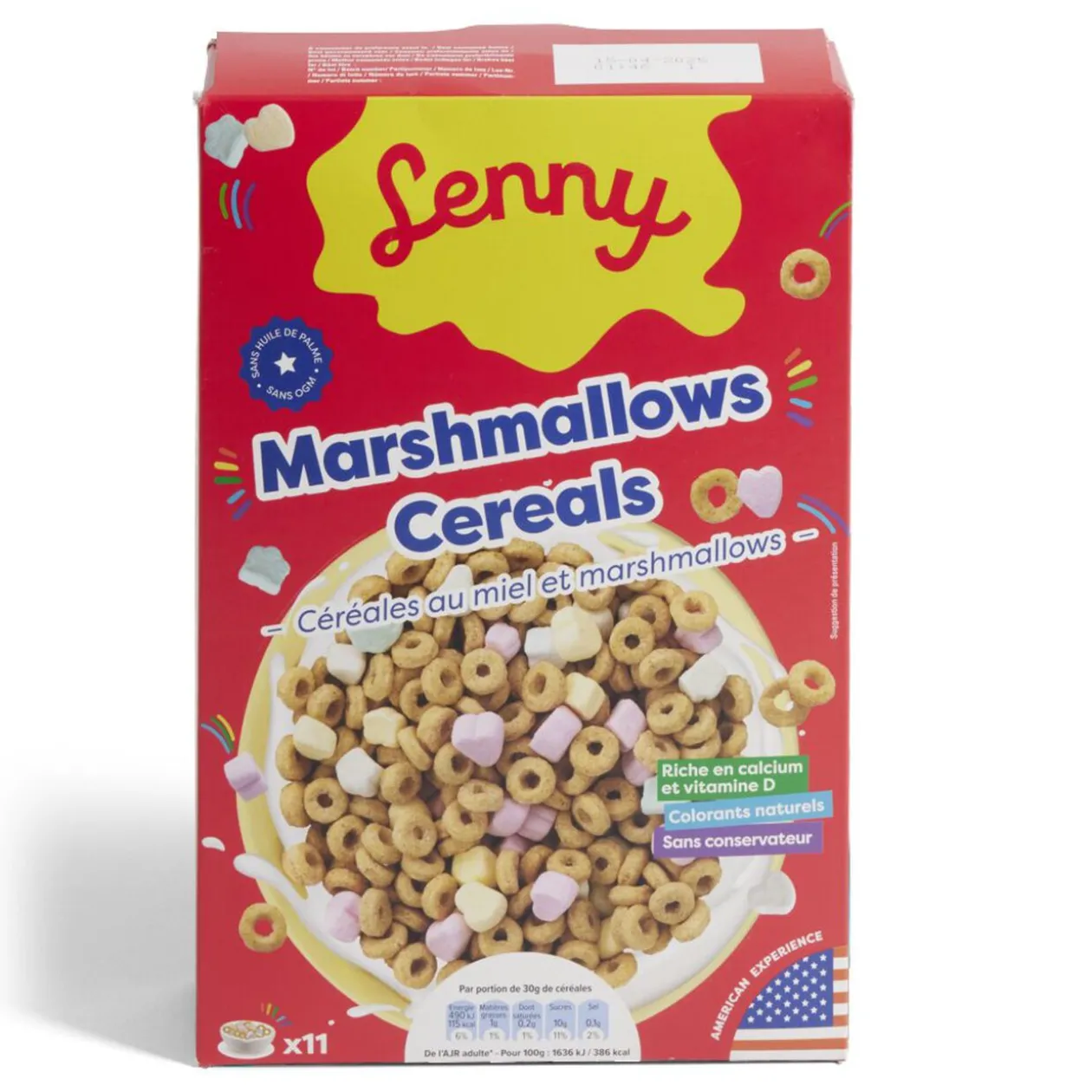 Céréales Lenny au miel avec marshmallows 325gr