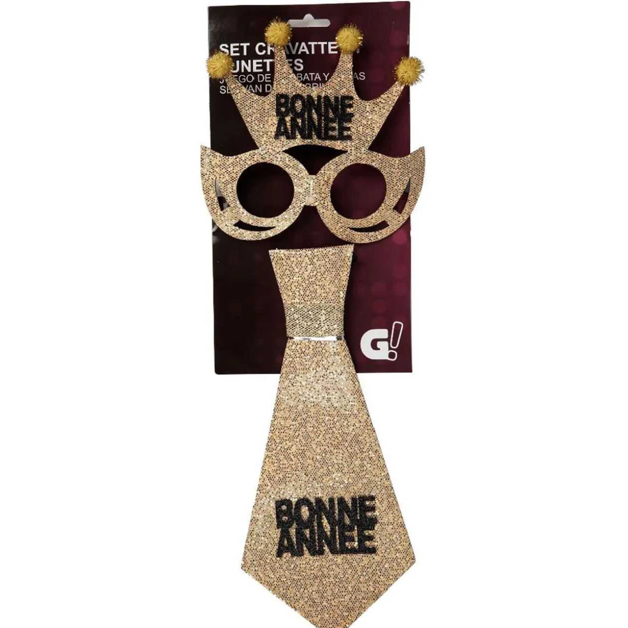 Cravate et lunettes Bonne année