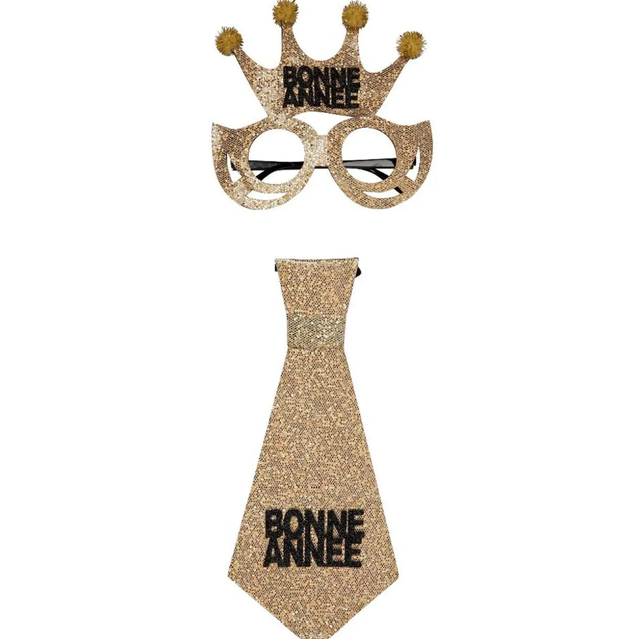 Cravate et lunettes Bonne année