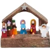 Crèche de Noël lumineuse avec 6 santons