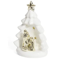 Crèche sapin céramique lumineuse H20,3cm