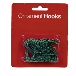 Crochet métallique vert x100