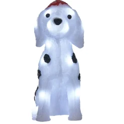 Dalmatien de Noël lumineux 30 LED blanc froid H30cm