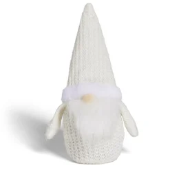 Déco à poser gnome blanc H25cm