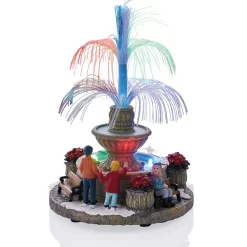 Déco de Noël fontaine lumineuse intérieur 4 LED