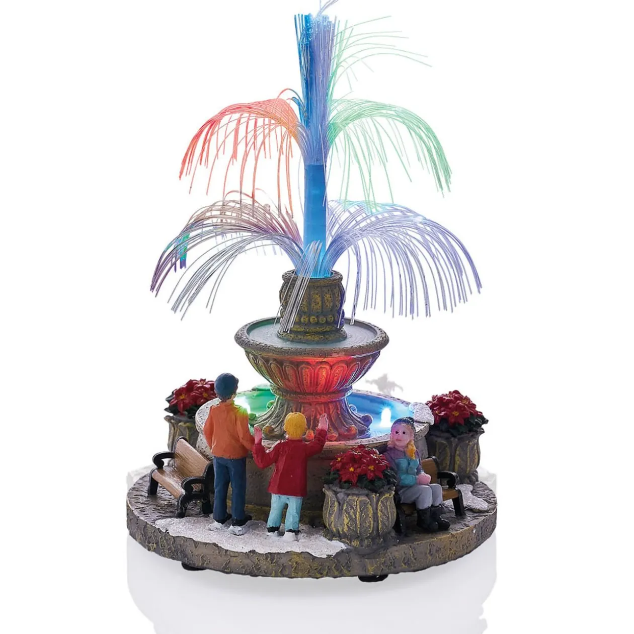 Déco de Noël fontaine lumineuse intérieur 4 LED
