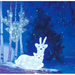 Déco de Noël renne 2D extérieur 35 LED