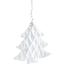 Décoration à suspendre de Noël coeur blanche