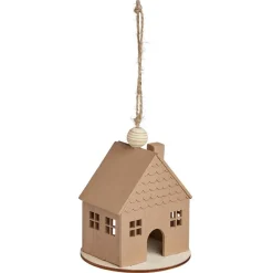 Décoration à suspendre Noël maison en bois Ø8xH8cm