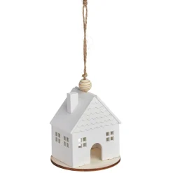 Décoration à suspendre Noël maison en bois Ø8xH8cm