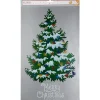 Décoration adhésive fenêtre et mur sapin de Noël repositionnable
