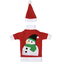 Décoration bouteille Noël Rouge