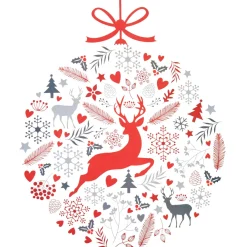 Décoration de fenêtre boule rennes