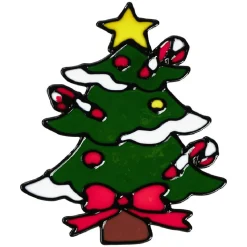 Décoration de fenêtre paillettée Noël