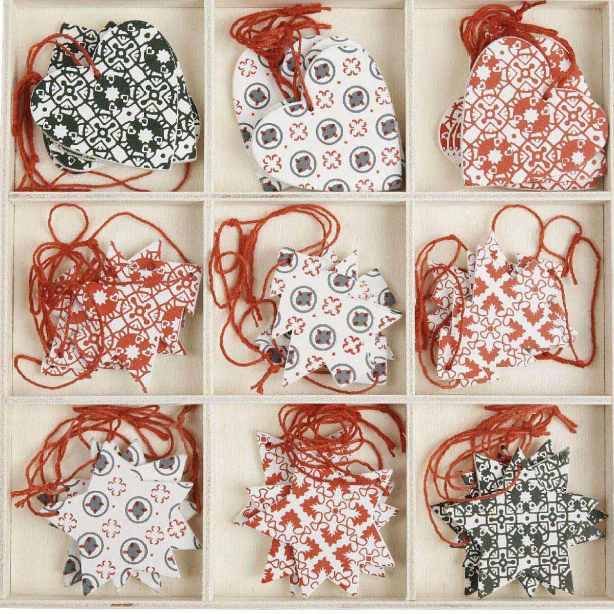 Décoration de Noël à suspendre carreaux de ciment x 36