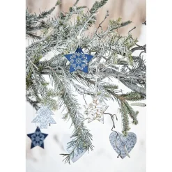 Décoration de Noël à suspendre givré x 36