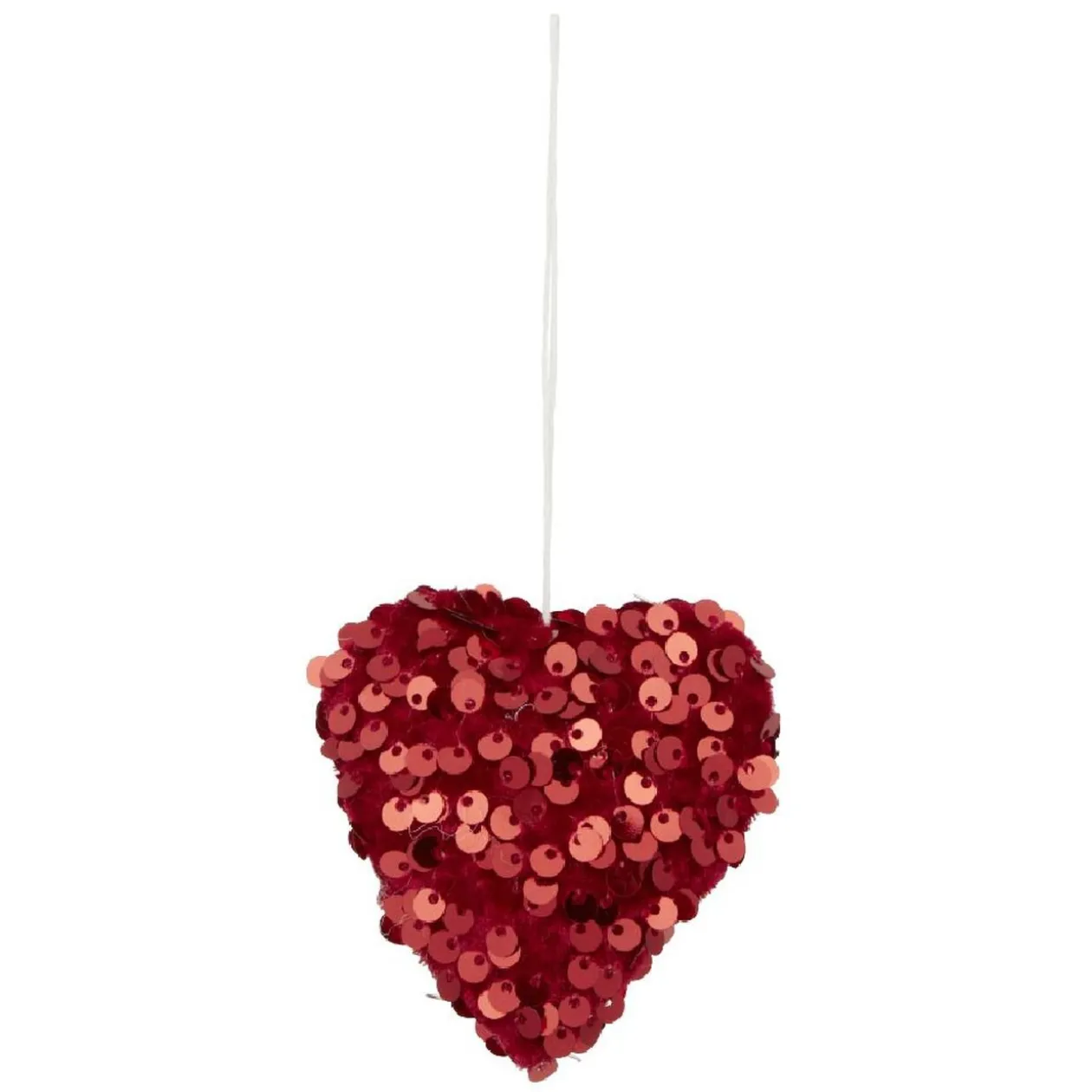 Décoration de Noël à suspendre paillette rouge x3