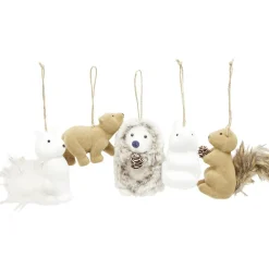 Décoration de Noël à suspendre animaux x5