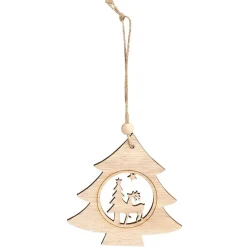 Décoration de Noël à suspendre en bois 12xH12cm - 3 modèles
