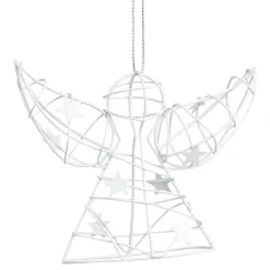 Décoration de Noël ange en métal à suspendre