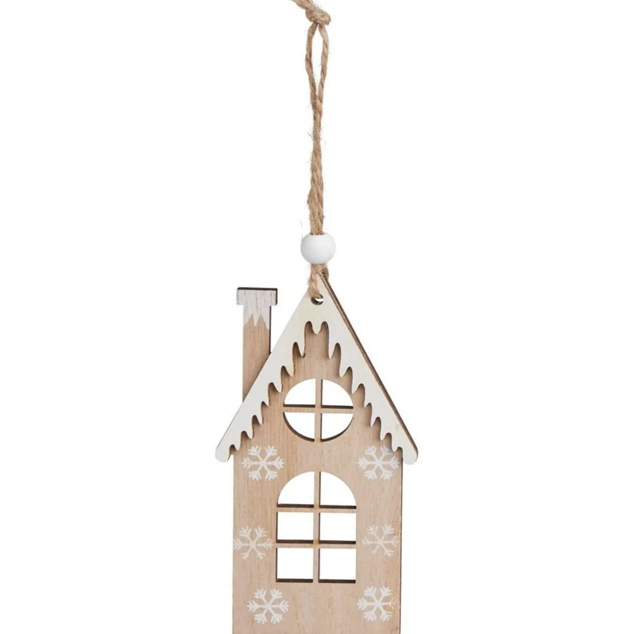 Décoration de Noël chalet en bois à suspendre H11,5cm