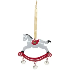 Décoration de Noël cheval en métal à suspendre
